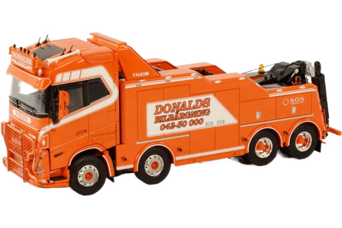 Donalds Bilbaergning Volvo FH5 Globetrotter Flakom 牽引トラック / WSI 1/50 建設機械模型 工事車両