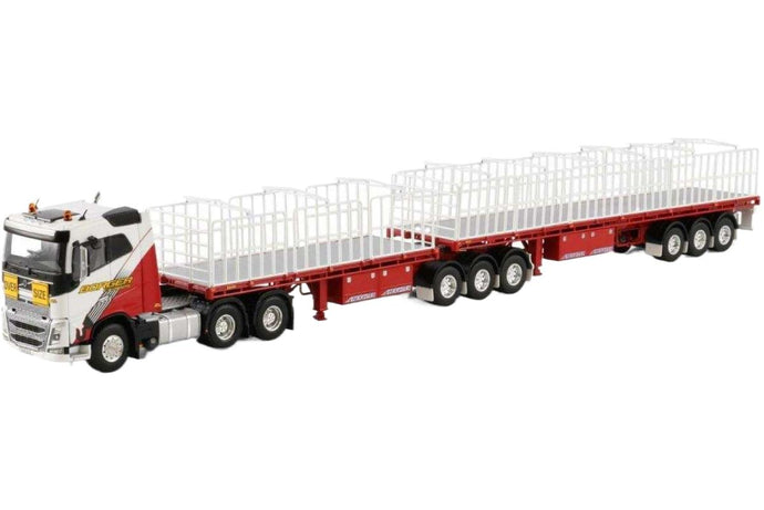 Borger Cranes Volvo FH4 Sleeper Cab 6x4 トラクタ / WSI 1/50 建設機械模型 工事車両