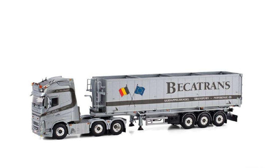 Becatrans BV Volvo FH5 Globetrotter XL 6x2 TwinSteer tipper semitrailerトレーラー /WSI  1/50 建設機械模型