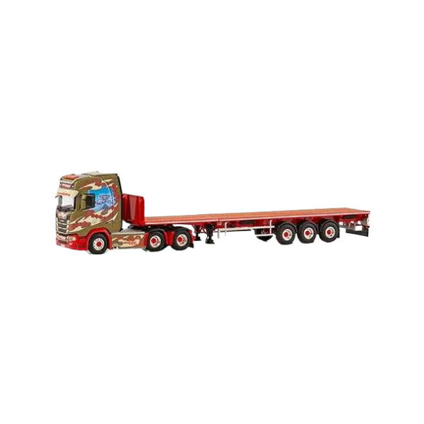 Midtstol Scania CS20H flatbed semitrailer  トレーラー / WSI 1/50 建設機械模型 工事車両