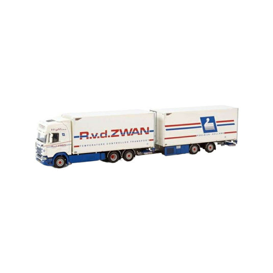 R. v.d. Zwan Scania R Highline CR20H 6x2 Tag Axle Reefer Truck-Trailer  トラック / WSI 1/50 建設機械模型 工事車両