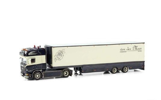 Van der Meer Flowers Scania R6 Topline 4x2 Box Semitrailer 2axleトレーラー /WSI  1/50 建設機械模型