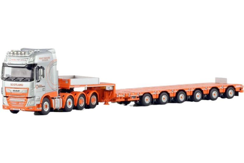 ギャラリービューアに画像をロードする, Global Crane Services DAF XF Super Space キャブ トラクタヘッド / WSI 1/50 建設機械模型 工事車両
