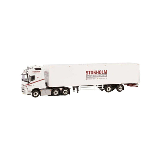 Stokholm Volvo FH05 Globetrotter XL 6x2 TwinSteer Box Semitrailer 2axle  トレーラー / WSI 1/50 建設機械模型 工事車両