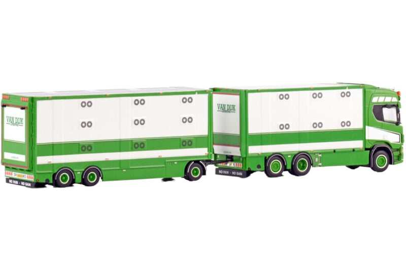 ギャラリービューアに画像をロードする, Van Dijk Livestock Scania R ハイライン CR20H 家畜運搬トラック / WSI 1/50 建設機械模型 工事車両

