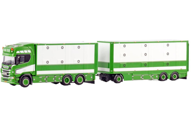 ギャラリービューアに画像をロードする, Van Dijk Livestock Scania R ハイライン CR20H 家畜運搬トラック / WSI 1/50 建設機械模型 工事車両
