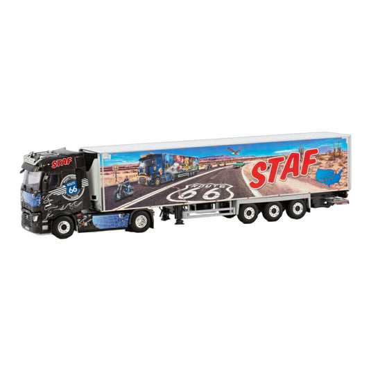 STAF ルノー T High 4x2 冷凍冷蔵セミトレーラー 冷凍車 / WSI 1/50 トラック模型