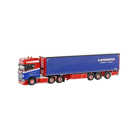 R. Schoonus Scania S Highline CS20H curtainside semitrailer  トレーラー / WSI 1/50 建設機械模型 工事車両