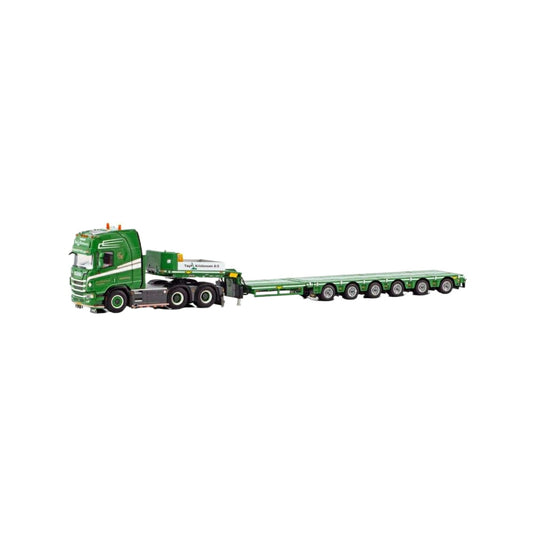 Tage Kristensen Scania R Highline CR20H 6x4 Broshuis 100 Tonner 6axle  トレーラー / WSI 1/50 建設機械模型 工事車両