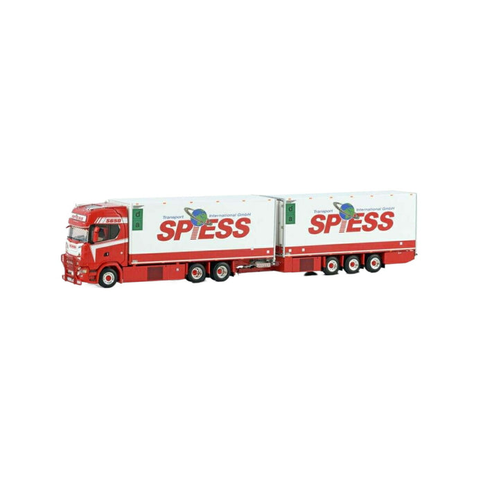 Spiess Scania S Highline CS20H 6x2 Tag Axle Reefer Truck-Trailer  トラック / WSI 1/50 建設機械模型 工事車両