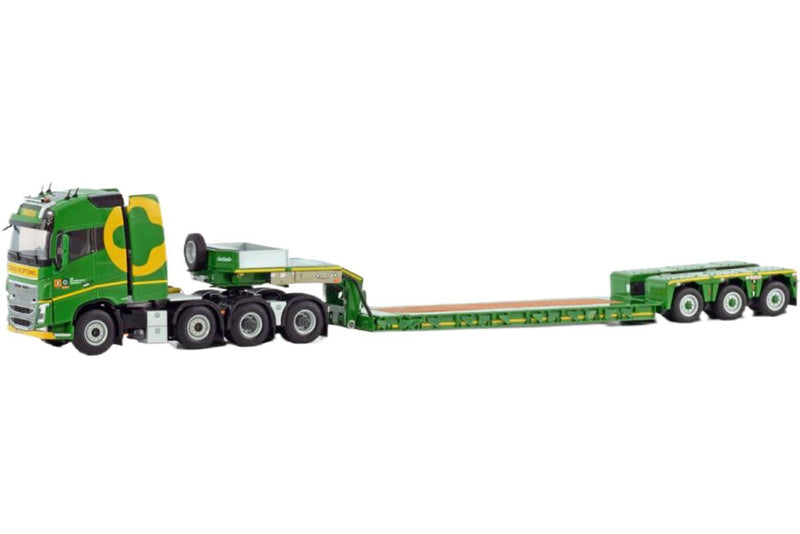 ギャラリービューアに画像をロードする, Zwatra Volvo FH4 グローブトロッター 8x4 低床トレーラー / WSI 1/50 建設機械模型 工事車両
