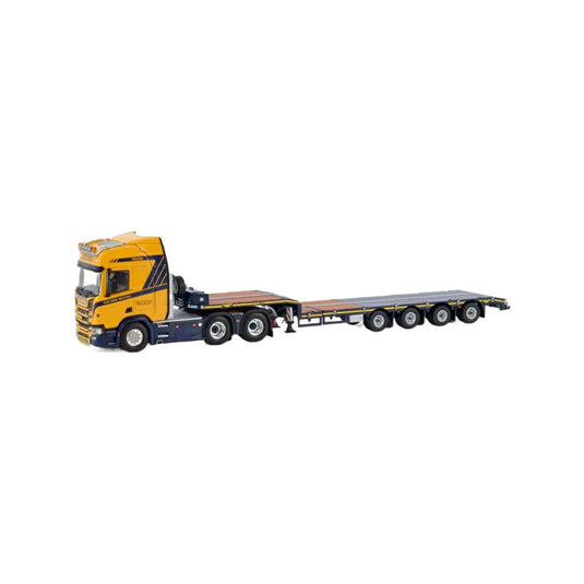 Van den Heuvel Speciaaltransporten B.V. Scania R Highline CR20H low loader  トレーラー / WSI 1/50 建設機械模型 工事車両