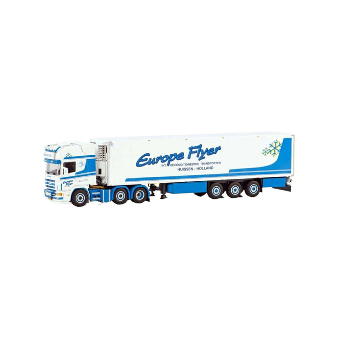 Europe Flyer Scania R4 Topline 6x2 TwinSteer Reefer Semitrailer 3axle  トレーラー / WSI 1/50 建設機械模型 工事車両