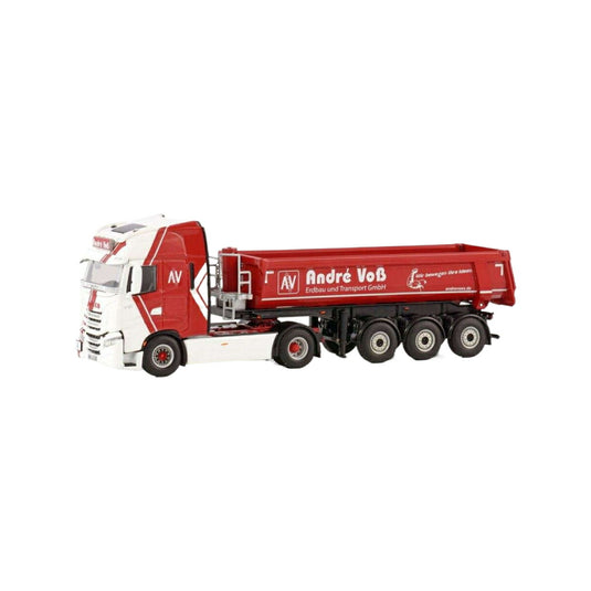 Andre Vo? Iveco S-Way AS High tipper semitrailer  トレーラー / WSI 1/50 建設機械模型 工事車両