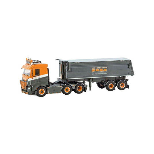 Baggerbedrijf Midden Nederlands Iveco S-Way AS TwinSteer Halfpipe tipper semitrailer  トレーラー / WSI 1/50 建設機械模型 工事車両