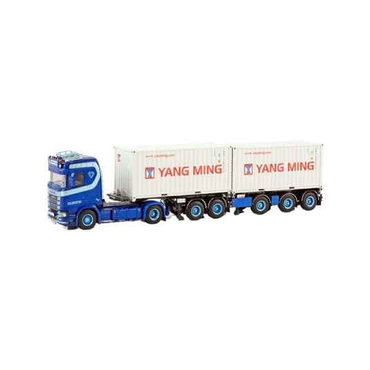 Van Wonderen Beesd B.V. Scania S Normal CS20N 4x2 2Connect Combi Trailer + 2x 20ft Container  トレーラー / WSI 1/50 建設機械模型 工事車両