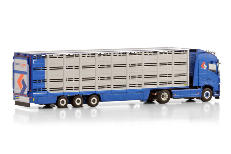 ギャラリービューアに画像をロードする, Volvoボルボ FH4 GLOBETROTTER 4X2 LIVE STOCK TRAILER - 3 AXLE Groot Zevert / WSI 1/50 建設機械 模型
