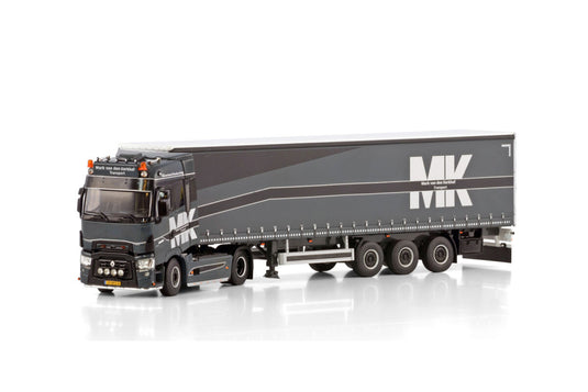 MARK VAN DEN KERKHOF; RENAULT TRUCKS T HIGH 4X2 CURTAINSIDE TRAILER - 3 AXLE トラック /WSI  1/50 建設機械模型 工事車両