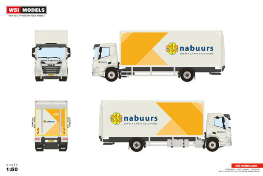 【予約】2026年発売予定 NABUURS DAF XD DL サイドウィンドウ付き リジッドボックストラック 4X2 トラック / WSI 1/50 建設機械模型 工事車両