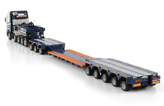 Karner SCANIA S ハイライン CS20H 10×4 SCHEUERLE INTERCOMBI  8軸 トレーラー / WSI 1/50 建設機械模型 工事車両