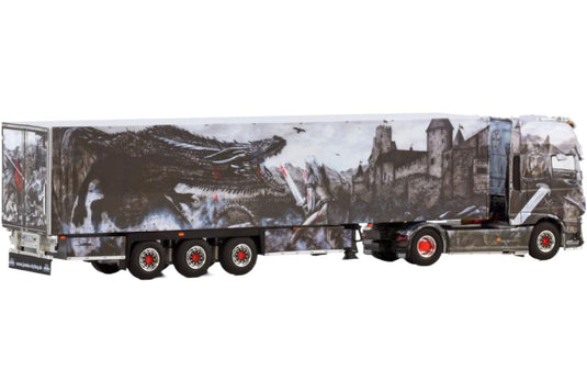 Heide Logistik DAF XF Super Space Cab トラクタ / WSI 1/50 建設機械模型 工事車両
