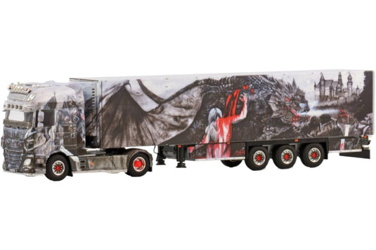 Heide Logistik DAF XF Super Space Cab トラクタ / WSI 1/50 建設機械模型 工事車両
