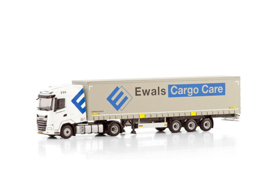 EWALS CARGO CARE DAF XG 4X2 カーテンサイドトレーラー - 3軸 トレーラー/WSI 1/50 建設機械模型 工事車両