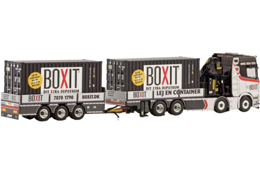 Boxit Scania S ハイライン CS20H フラットベッドトレーラー / WSI 1/50 建設機械模型 工事車両