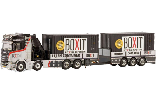 Boxit Scania S ハイライン CS20H フラットベッドトレーラー / WSI 1/50 建設機械模型 工事車両
