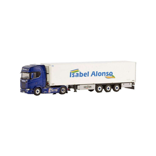 Isabel Alonso Scania S Highline CS20H 4x2 Reefer Semitrailer 3axle  トレーラー / WSI 1/50 建設機械模型 工事車両