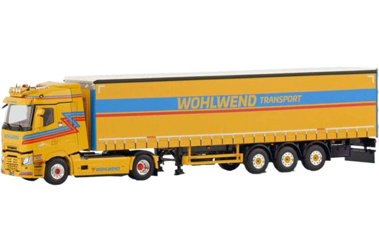 Wohlwend Renault Trucks T High 4x2 カーテンサイドセミトレーラー トレーラー / WSI 1/50 建設機械模型 工事車両