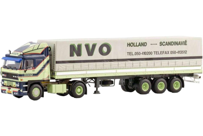 Kroon Assen DAF 2800 4x2 カーテンサイドセミトレーラー トレーラー / WSI 1/50 建設機械模型 工事車両