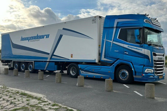 【予約】2025年発売予定 ANDRE HOOGENDOORN TRANSPORT DAF XG+ 4X2 冷凍トレーラー 3軸 トレーラー / WSI 1/50 建設機械模型 工事車両