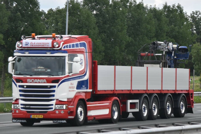 【予約】2025年発売予定P&A FONTEIJN SCANIA STREAMLINE HIGHLINE 4X2 BRICK TRAILER - 4 AXLE トラック/WSI 1/50 建設機械模型 工事車両