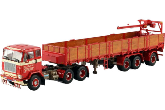 Fa. J.v.t Kruis & Zn Volvo F88 レンガセミトレーラー トレーラー / WSI 1/50 建設機械模型 工事車両