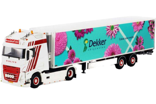 Brandhoff Transport Volvo FH5 Globetrotter XL トライデック冷凍セミトレーラー トレーラー / WSI 1/50 建設機械模型 工事車両