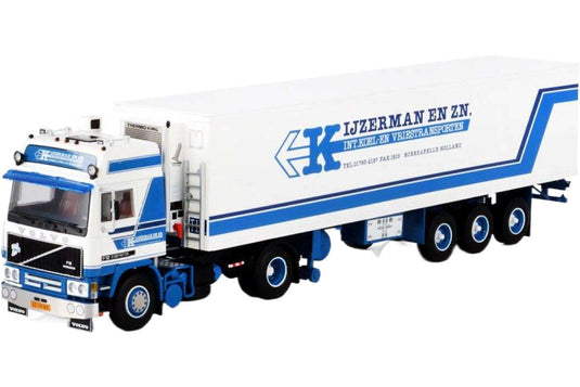 Ijzerman Transport Volvo F12 Globetrotter 4x2 冷凍トレーラー 3軸 トレーラー / WSI 1/50 建設機械模型 工事車両