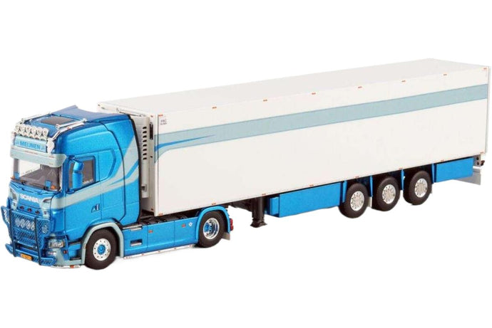 Meijnen Transport Scania S Highline CS20H 冷凍セミトレーラー トレーラー / WSI 1/50 建設機械模型 工事車両
