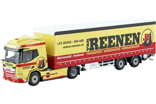Van Reenen DAF XD SH カーテンサイドセミトレーラー トレーラー / WSI 1/50 建設機械模型 工事車両