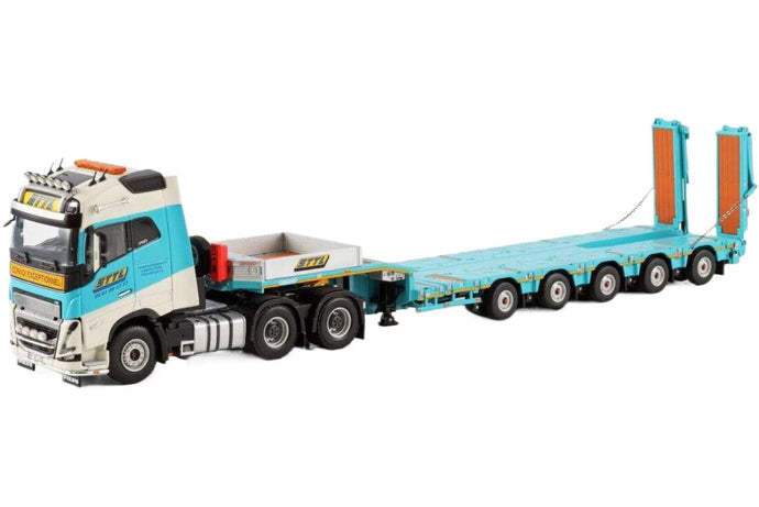 STTL Volvo FH5 Globetrotter 6x4 Manoovr 5軸低床ローダー トレーラー / WSI 1/50 建設機械模型 工事車両