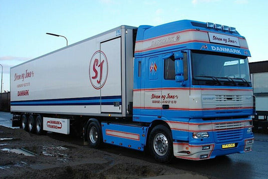 【予約】2025年発売予定 SOREN OG JENS DAF XF 95 スーパースペースキャブ 4x2 冷蔵トレーラー (3軸) トレーラー / WSI 1/50 建設機械模型 工事車両