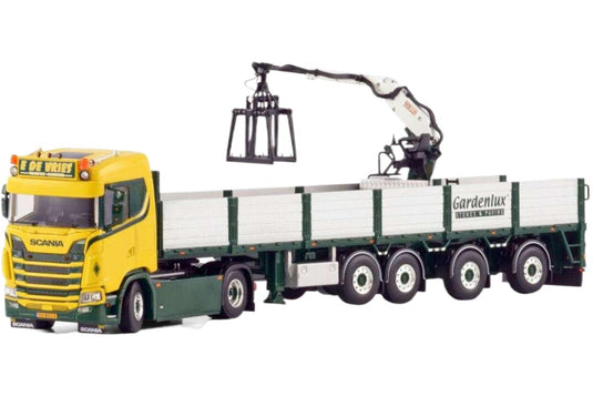 E. de Vries Scania S Normal CS20N レンガセミトレーラー トレーラー / WSI 1/50 建設機械模型 工事車両