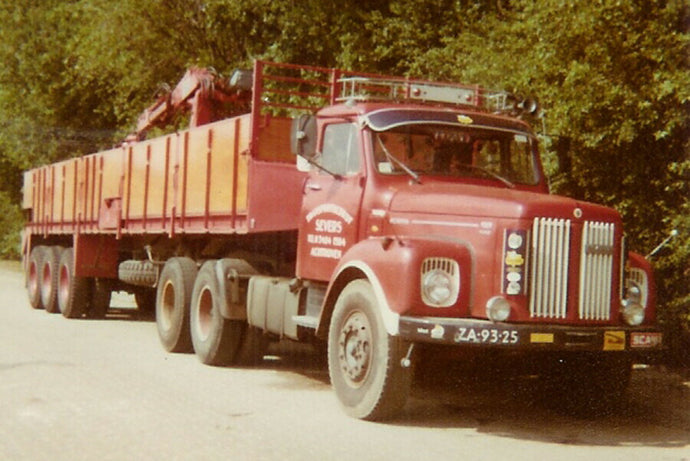 Severs Scania L110 デイキャブ トルペード ブリックセミトレーラー / WSI 1/50 建設機械模型 工事車両