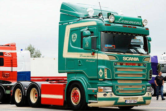 【予約】2025年10-12月以降発売予定 SCANIA R5 フラットルーフ 6X2 タグアクスル LEMMENS仕様 トラック / WSI 1/50 建設機械模型 工事車両