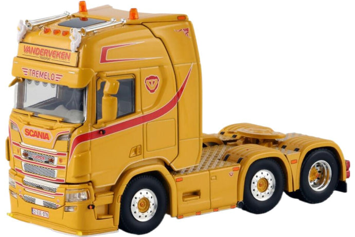 Transport Vanderveken Scania R Highline CS20H ツインステア 6x2 トラック / WSI 1/50 建設機械模型 工事車両