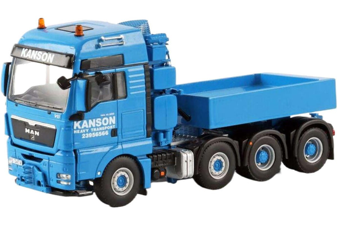 カンソン MAN TGX XXL 8x4 バラストボックス ヒッチ付き トラック / WSI 1/50 建設機械模型 工事車両
