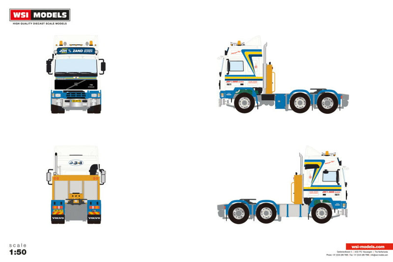 ギャラリービューアに画像をロードする, 【予約】2026年発売予定 Volvoボルボ F16 GLOBETROTTER 6X2 TWIN STEER Joh v/d Zand / WSI 1/50 建設機械 模型
