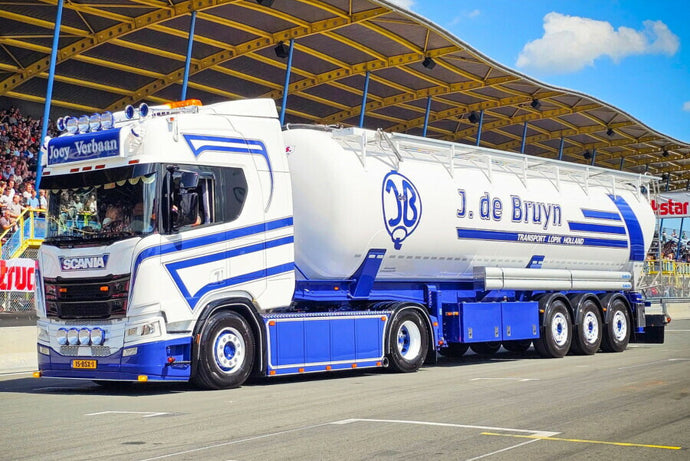 【予約】2025年発売予定 JOEY VERBAAN SCANIA R ハイライン CR20H 4×2 ダンプトラック バルクトレーラー - 3軸 / WSI 1/50 建設機械模型 工事車両