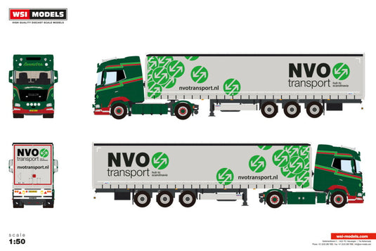 【予約】2026年発売予定 BOONSTRA NUIS DAF XG 4x2 3軸 カーテンサイドトレーラー トラック / WSI 1/50 建設機械模型 工事車両