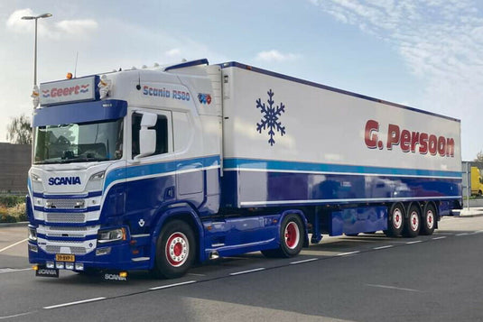 【予約】2026年発売予定 Scaniaスカニア R HIGHLINE CR20H 4X2 リーファートレーラー 3 AXLE G. Persoon / WSI 1/50 建設機械 模型